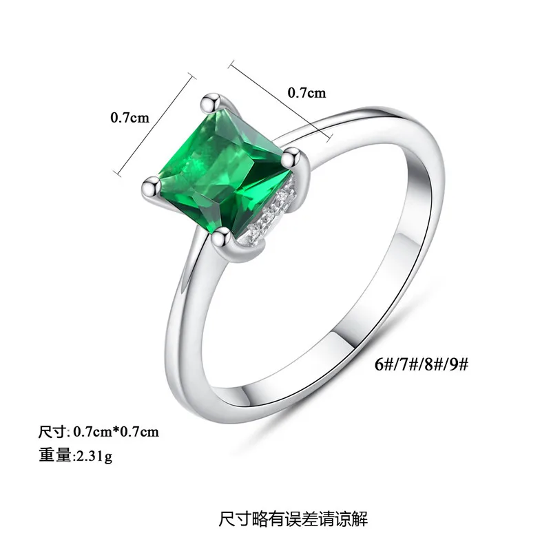 Женское кольцо из серебра 100% пробы с изумрудом|emerald womens rings|boutique jewelry100 silver |