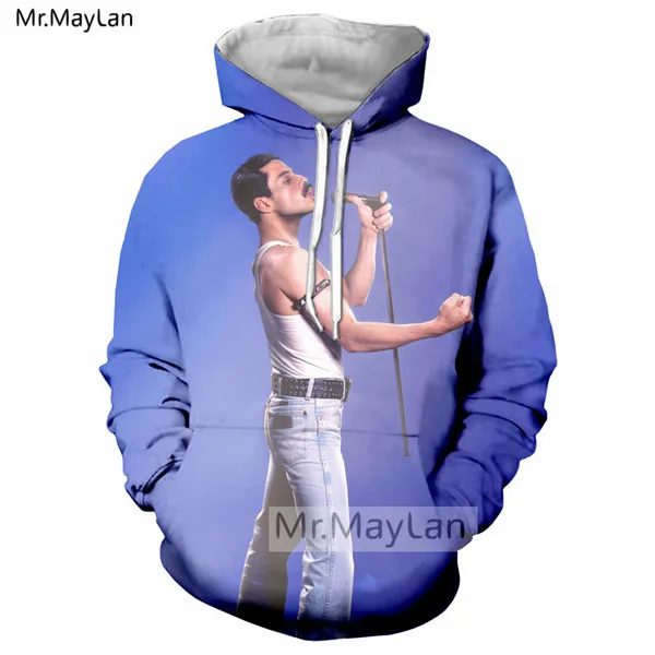 Freddie Mercury 07 Крутая куртка с 3D принтом «queen Band» Фредди Меркурий для женщин/мужчин, уличная одежда, свитшоты, толстовки, мужские черные костюмы 80 s, sudaderas hombre - Цвет: Freddie Mercury 07