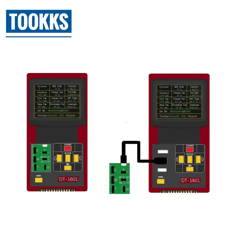 

Mobile Phone Battery Tester Multi-battery CapacEity Detector Cycle Count Reset for iPhone4/4S/5G/5S/6p/7