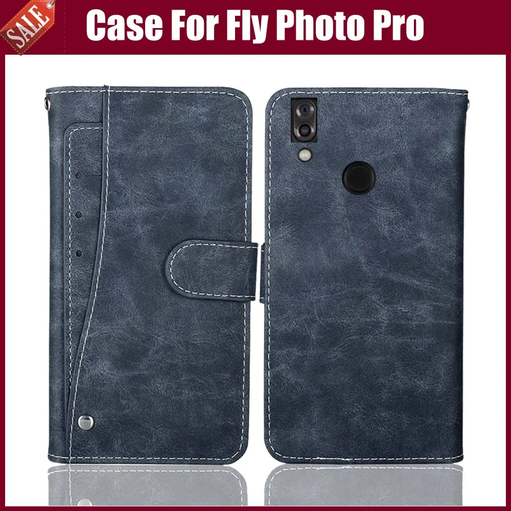 Новый дизайн! Чехол для Fly Photo Pro роскошный кожаный чехол кошелек с откидной