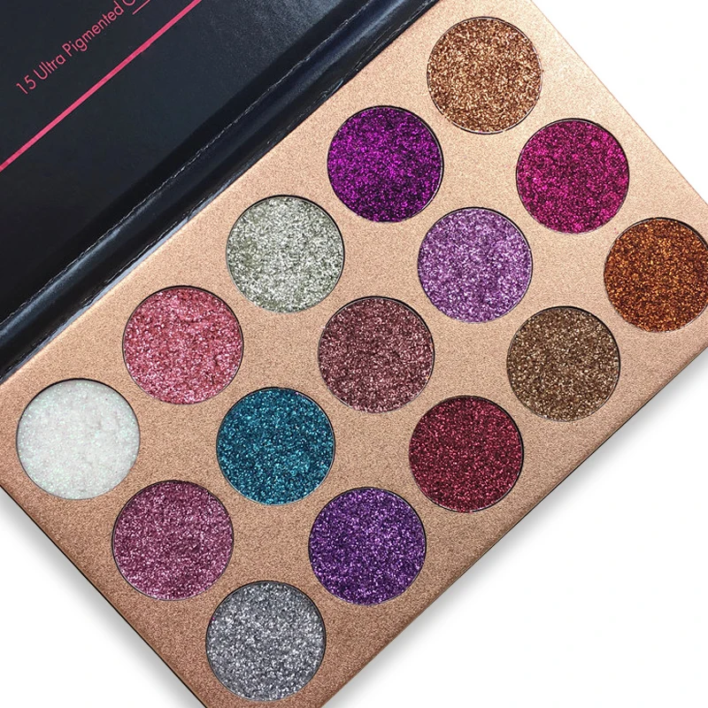 Косметические глазурованные блестящие тени для век Palete Make Up Eye Shadow Long lasting легко