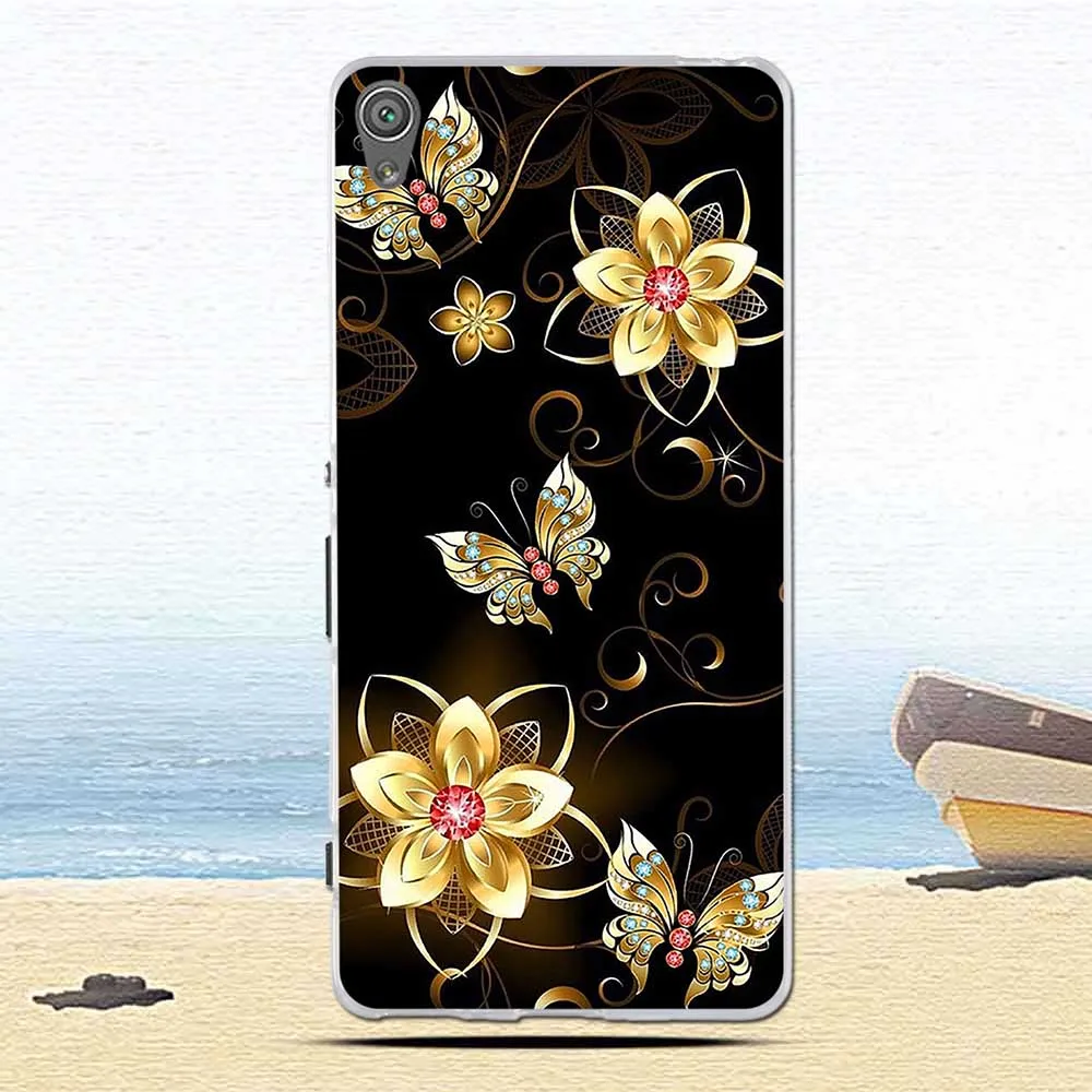 14 Чехол для телефона, чехол для sony Xperia XA F3111 F3112, мягкий силиконовый термополиуретановый Модный чехол с цветочным рисунком для sony Xperia XA1 Plus, чехол - Цвет: 14