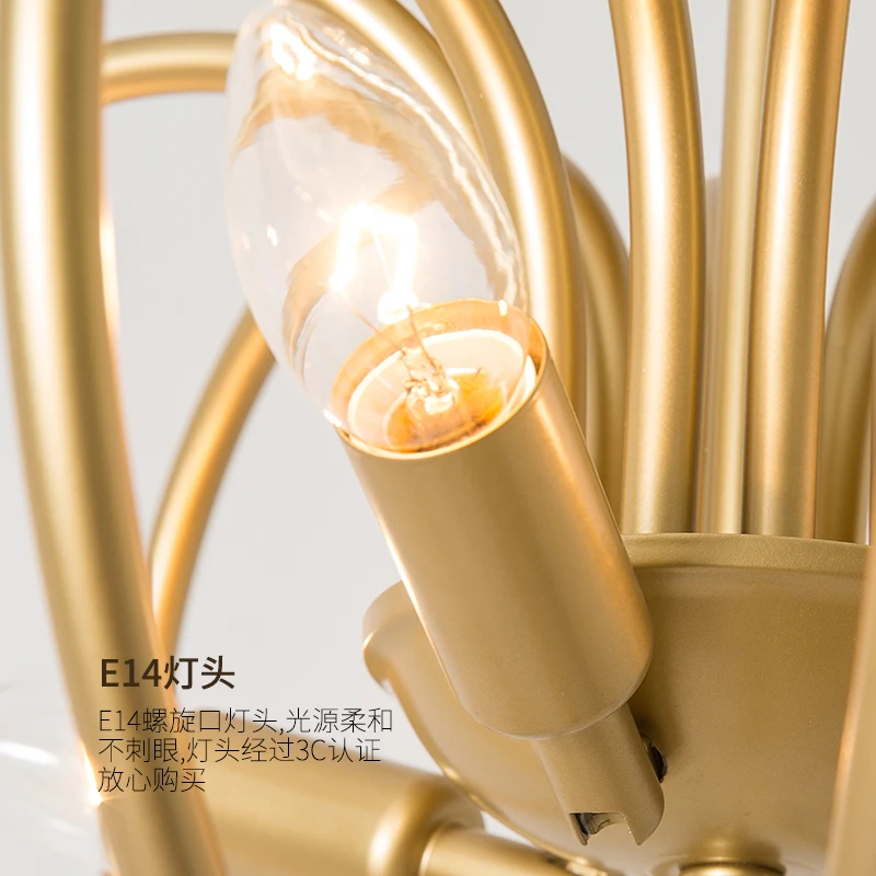 Потолочный светильник для спальни креативные лампы комнаты простой из кованого