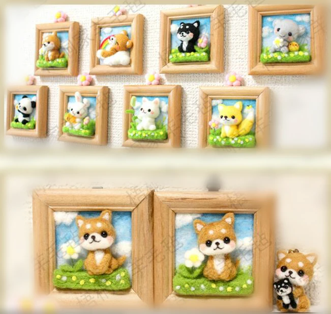 Оправа для сада шерстяное валяние набор рукоделия животное войлок рукоделие