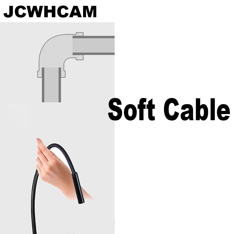 Soft Cable USB эндоскоп камера 5,5 мм объектив 2 м 5 м 10 м полужесткая трубка эндоскоп бороскоп видео осмотр IP67 Водонепроницаемый для Android ПК - Цвет: Soft Cable