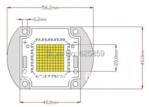 FREE Shipping 2pcs 30W High Power LED chip cold White 10000k 100-110Lm/W 32-34V DC 1.05A | Аксессуары для освещения