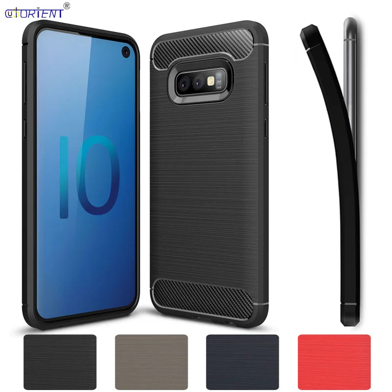Силиконовый бронированный чехол для Samsung Galaxy S10 Lite телефона из углеродного