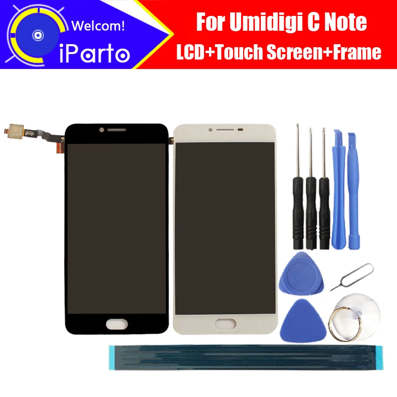 5 дюймов Umidigi C Note ЖК-дисплей + сенсорный экран 100% оригинальный протестированный