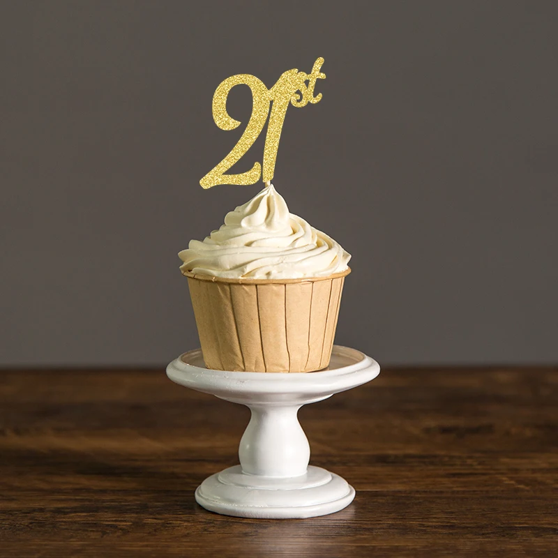 Украшения для дня рождения топпер капкейков 21 век украшение вечерние