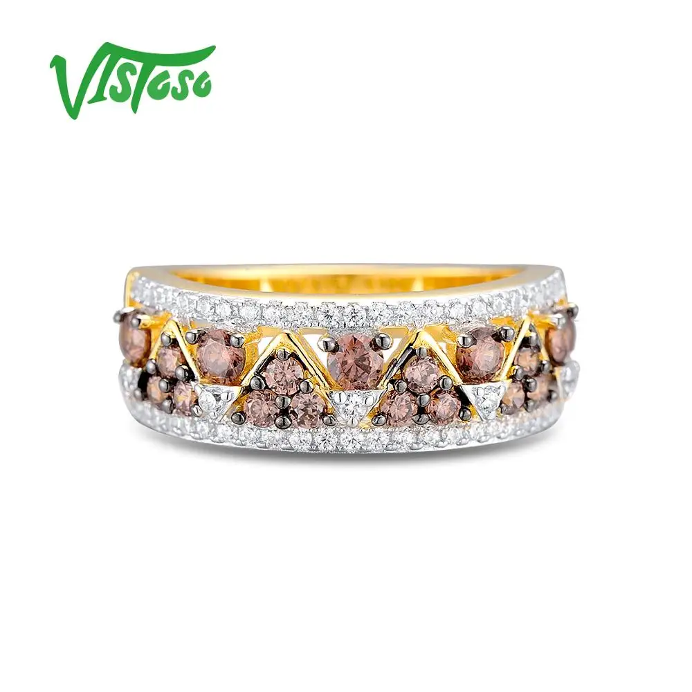 VISTOSO ювелирные наборы для женщин шоколадный кубический цирконий камни ювелирный