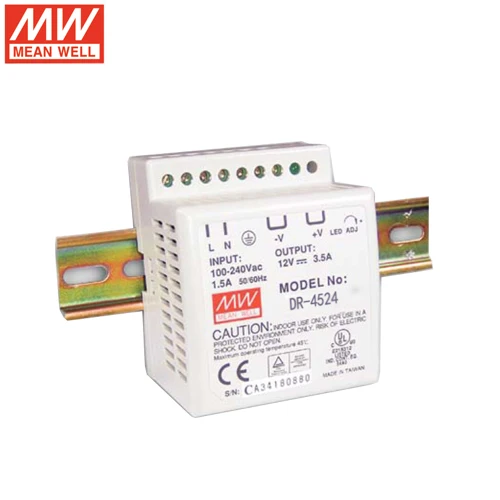 Подлинный тайваньская компания Mean Well импульсный источник питания DR 4524 45 Вт 24V2A