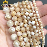 natural trochus shell stone beads round loose spacer beads for jewelry making diy bracelet necklace 15 pick size 46810mm