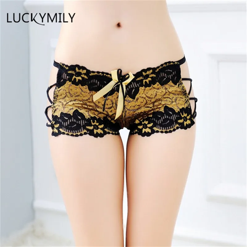 Luckymily, новая мода, женские сексуальные кружевные шорты, трусы, женские трусики, бесшовное нижнее белье, прозрачные трусики, трусики