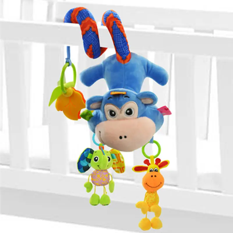 baby toy No 3 Детские плюшевые погремушки игрушки на кроватку коляска спиральный подвесной мобильный младенческая кровать животное Подарочная музыкальная игрушка для новорожденных детей 0-12 месяцев - Цвет: baby toy No 3