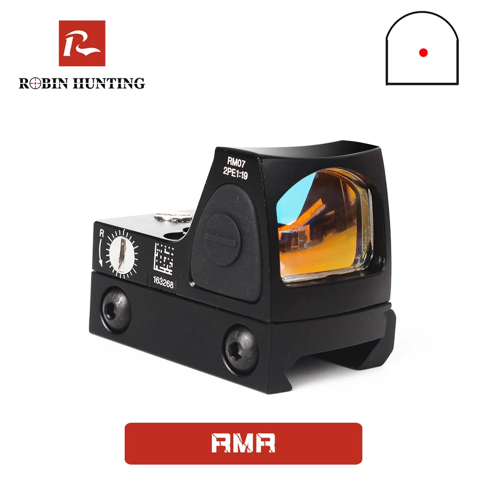 Robin охотничий мини RMR Red Dot прицел оптический рефлексный прицел охотничий прицел подходит 20 мм Вивер рейка Тактический Red Dot