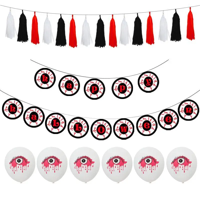 

Украшение на Хэллоуин, воздушный шар, набор, страшные глаза, изображение, Хэллоуин, потяните флаг