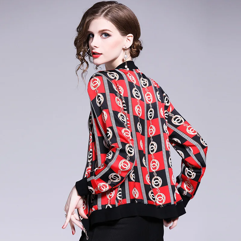 Jaqueta Feminina Inverno 2019 новый тренд женский Вертикальный Воротник цвет печати тонкий