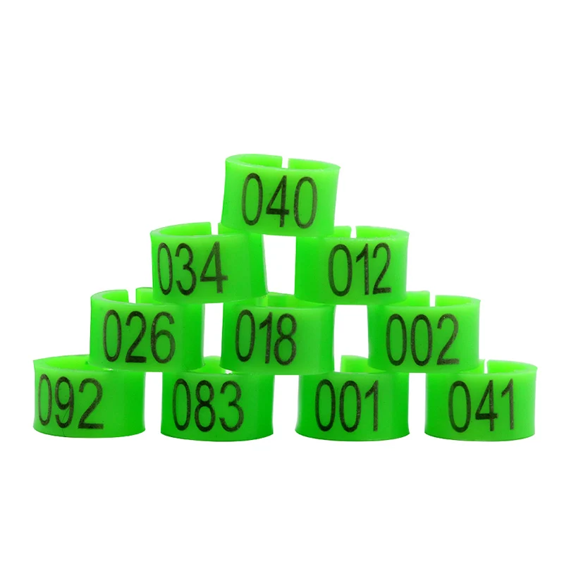 2 Set Of 1-100 Numbered 10mm Poultry Bird Pigeon Duck Chicken Clip Leg Color Foot Rings Pet Management Logo Identification Tool