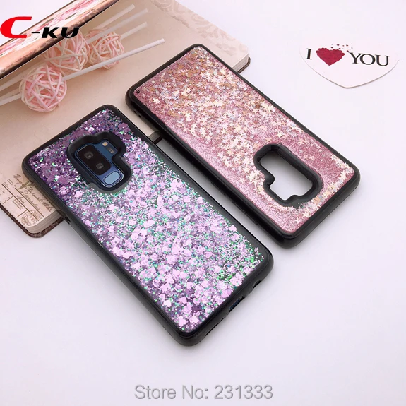 C Ku 3D жидкий зыбучий песок Блестящий Мягкий ТПУ чехол для Samsung Galaxy S8 S9 PLUS S7 EDGE A3 A7 2017