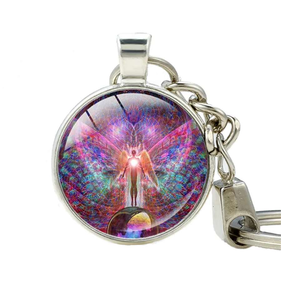 Духовное исцеление брелок чакра Ангел Кулон абстрактное искусство ювелирные