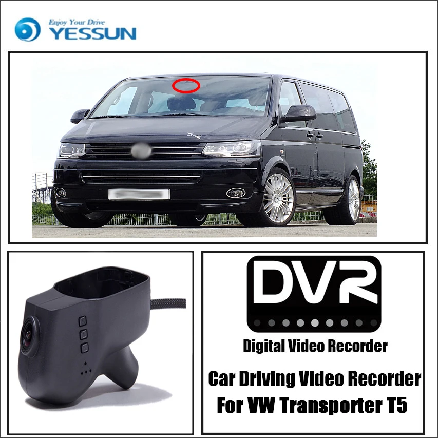 YESSUN для VW Transporter T5 Автомобильный видеорегистратор Мини Wifi камера вождения видео
