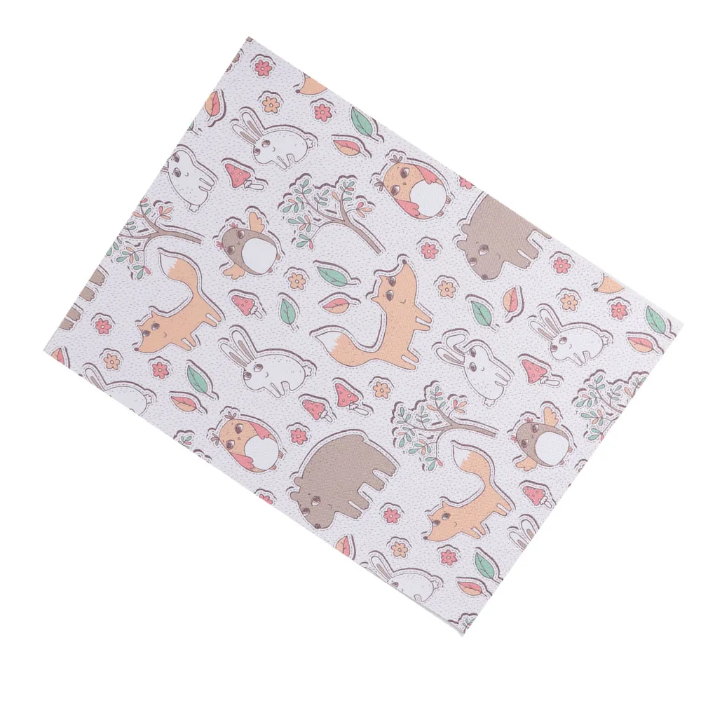 animals IBOWS 22*30 см Snythetic кожа Русалка балерина с принтом искусственная кожа ткань для аксессуары для поделок, банты для волос ручной работы сумки ткань - Цвет: animals