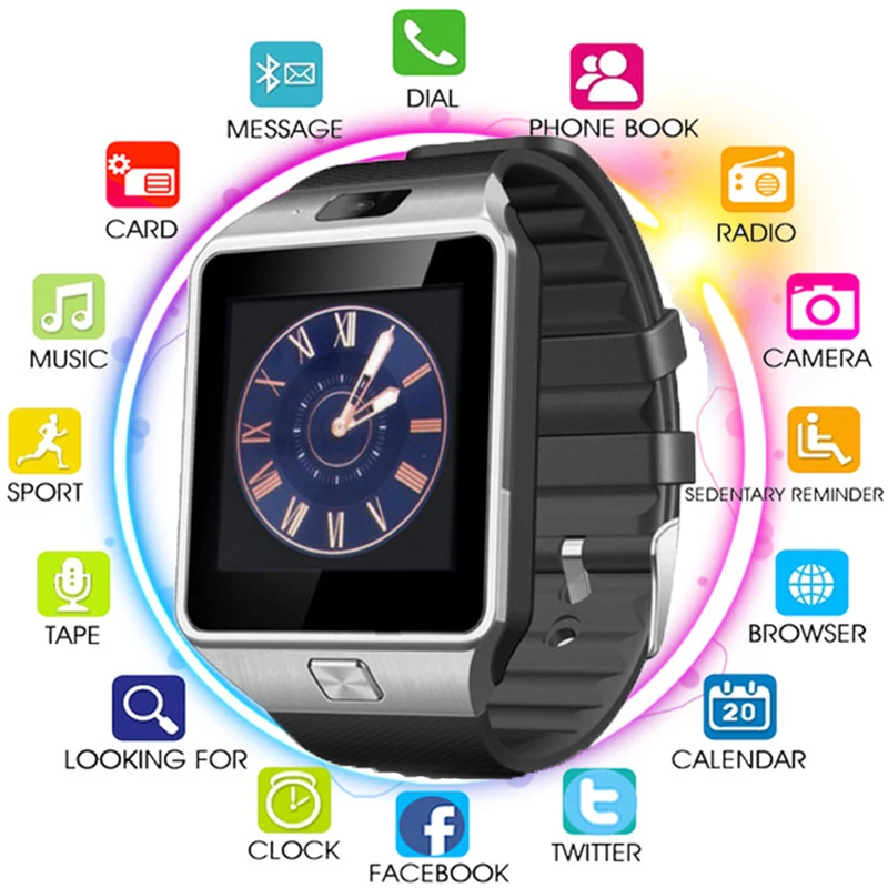 2019 Новинка DZ09 Bluetooth Смарт часы умные Android телефонный звонок Relogio 2G GSM SIM TF карта