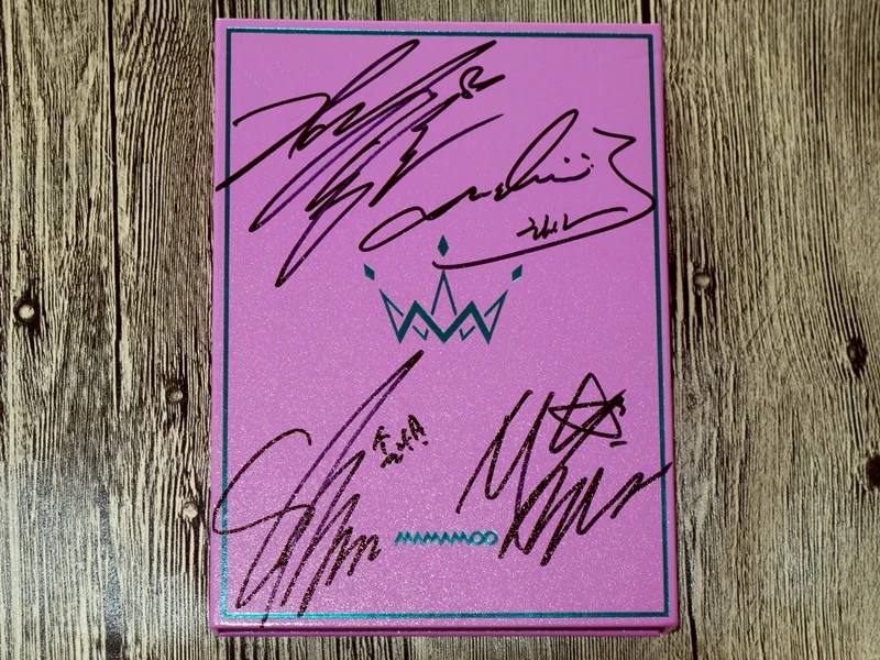 MAMAMOO с автографом 2017 мини альбом Фиолетовый CD корейский + подписанный плакат