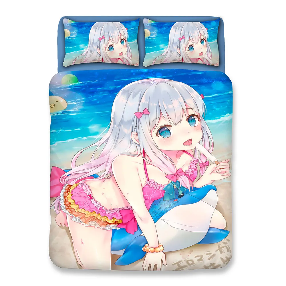 Японское Аниме Хацунэ Мику 3D постельное белье принцессы постельные