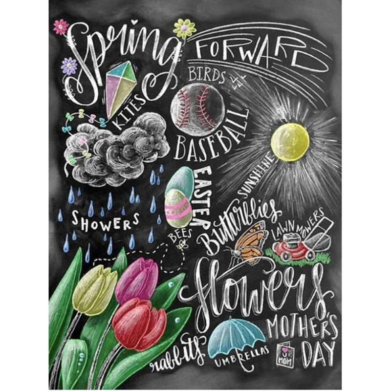 

Full Square/Round DIY Diamond Embroidery Spring flowers 5D Diamond Painting Rhinestone Mosaic Decor HYY