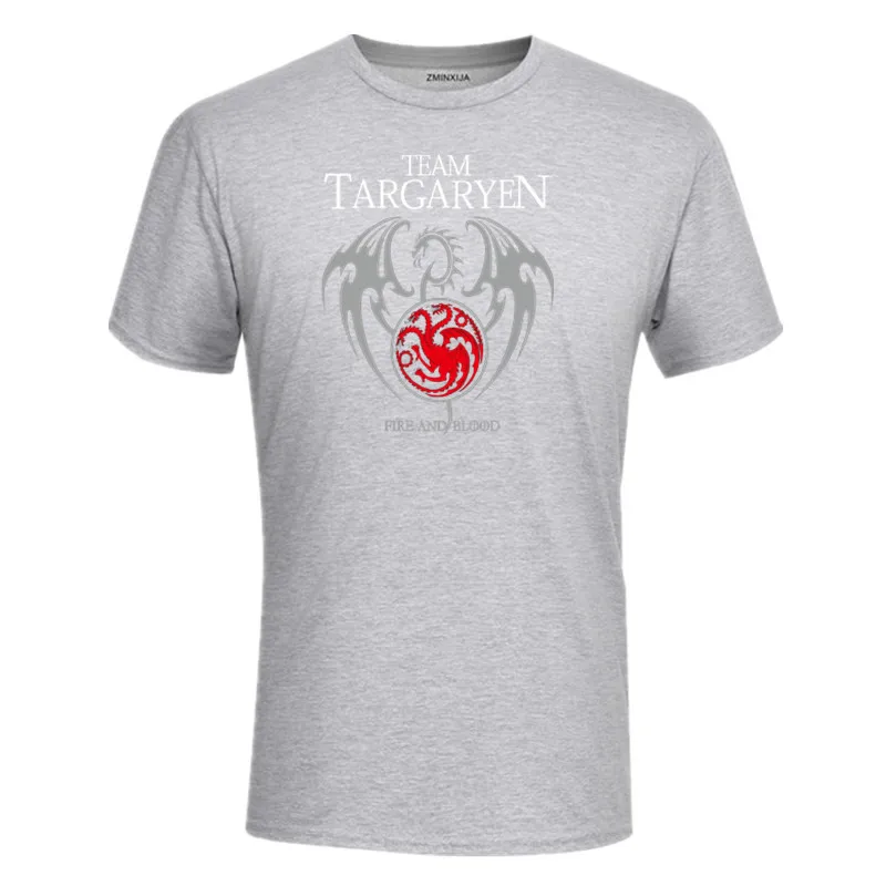 Игра престолов таргариен огонь и крови футболка для мужчин 2019 летние облегающие