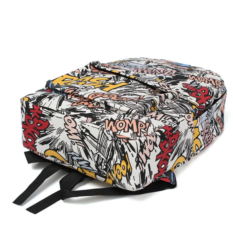 Рюкзак с граффити школьная сумка для подростков женские рюкзаки и школьные сумки