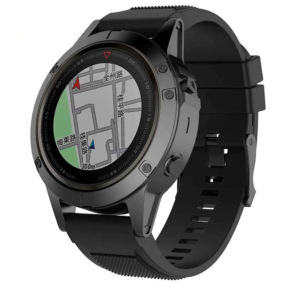 Ремешок для наручных часов Garmin Fenix 6X Pro 3 HR сменный силиконовый простой браслет 5X 26