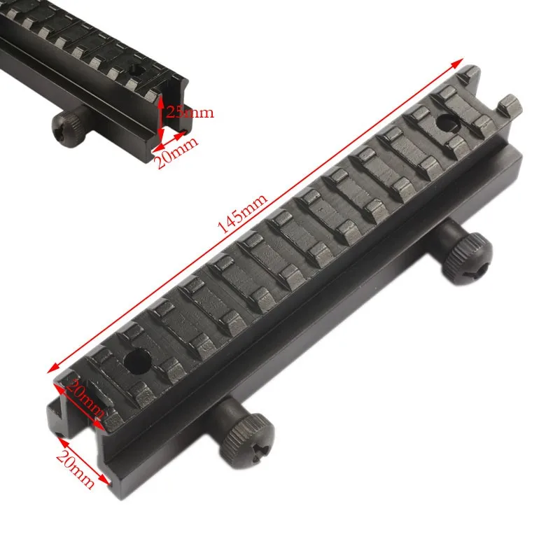 Mizugiwa 1 шт. Riser планка пикаттини Rail 20 мм Weaver See Thru AR Flat Top 8 слотов 13 страйкбол
