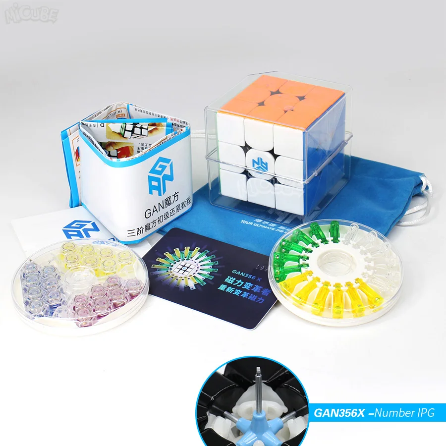 Магнитный куб Gan Magic speed Cube 2x2x2 3x3x3 4x4x4 GAN 356 Air SM 354M 460M 249 v2 M 356x Stikerelss Magnetc