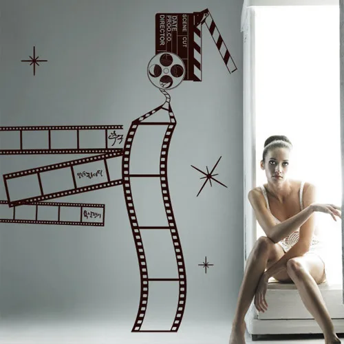 Горячее кино виниловая наклейка на стену студия Декор для комнаты фоторамка