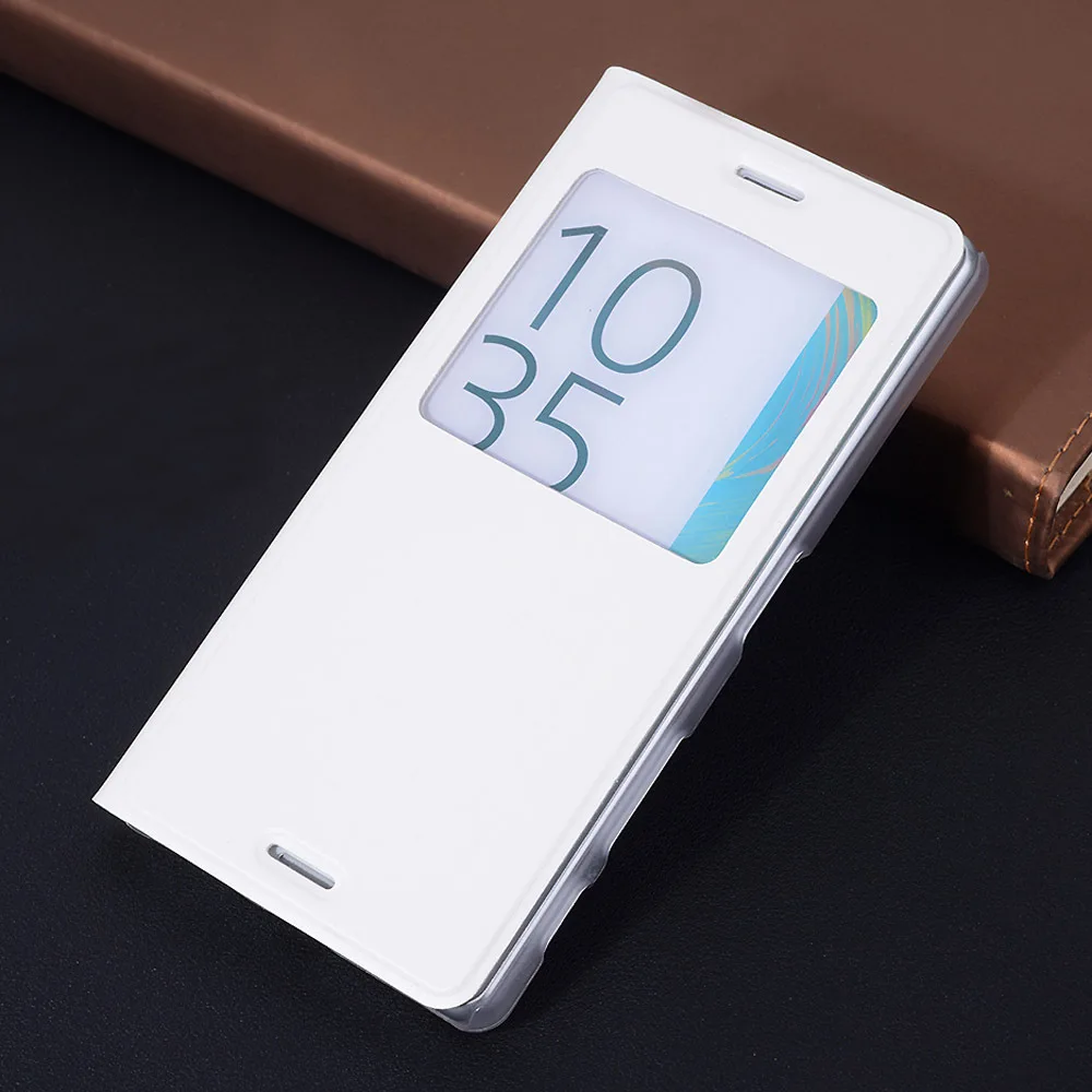 Asuwish флип-чехол кожаный чехол для телефона для sony Xperia XA1 Ultra XA 1 Dual L1 G3221 G3212 G3121 G3112 G3311 G3312 прозрачный чехол - Цвет: White