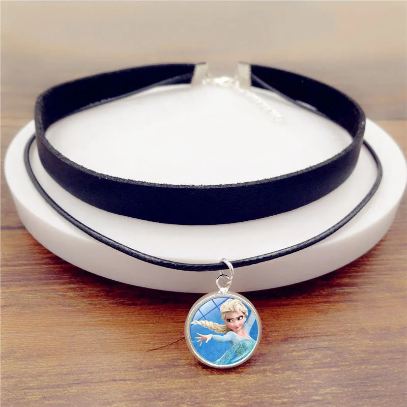 Ледяная Романтика серия кожаное ожерелье чокер кожаный веревочный воротник