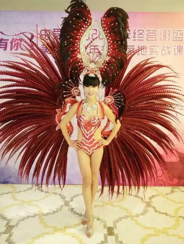 Одежда с перьями для выступлений на сцене карнавал головной убор вечерние пабы