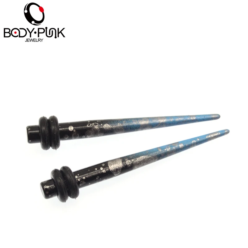 Боди Панк синий блестящий точечный 2 шт Акриловые подтяжки растягиватель твердое