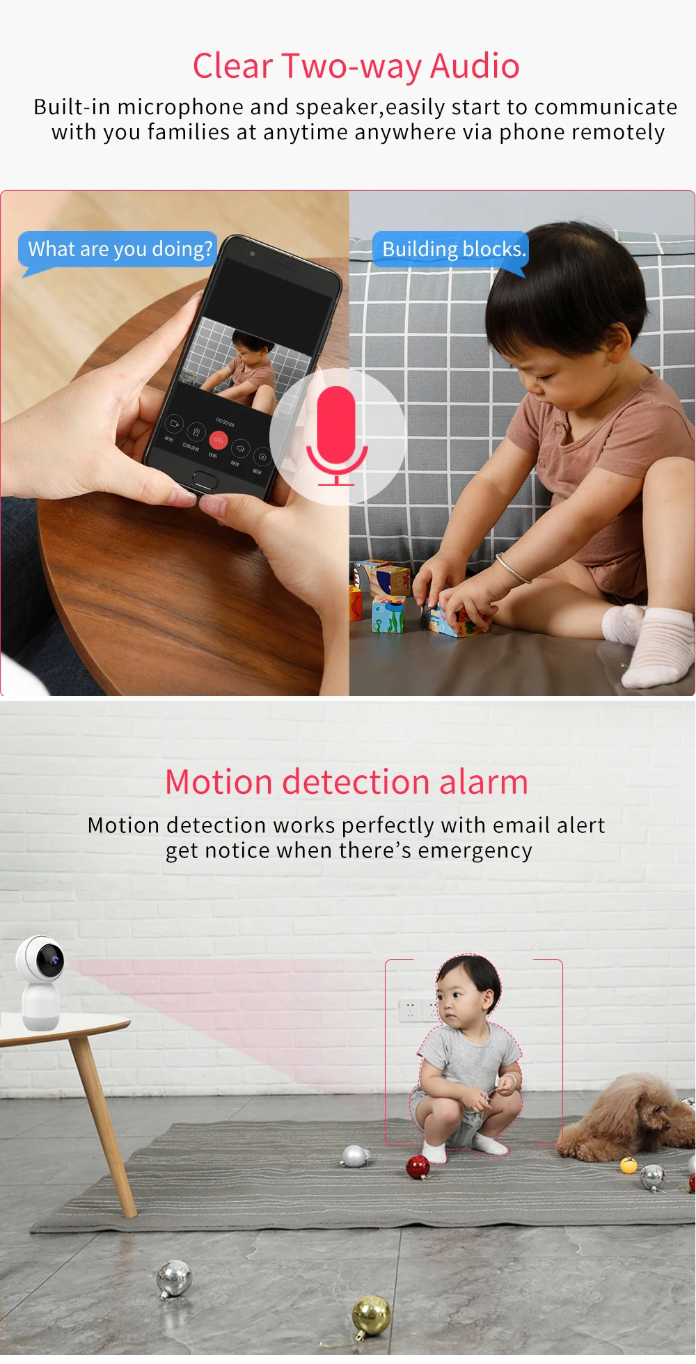 WiFi IP камера 1080P Домашняя безопасность WiFi Tuya мини камера Google/Alexa для опции