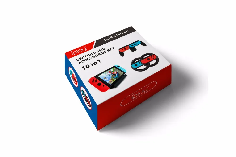 Аксессуары для Nintendo Switch 10 в 1 набор из 4 гоночных рулевых колес ручки контроллера