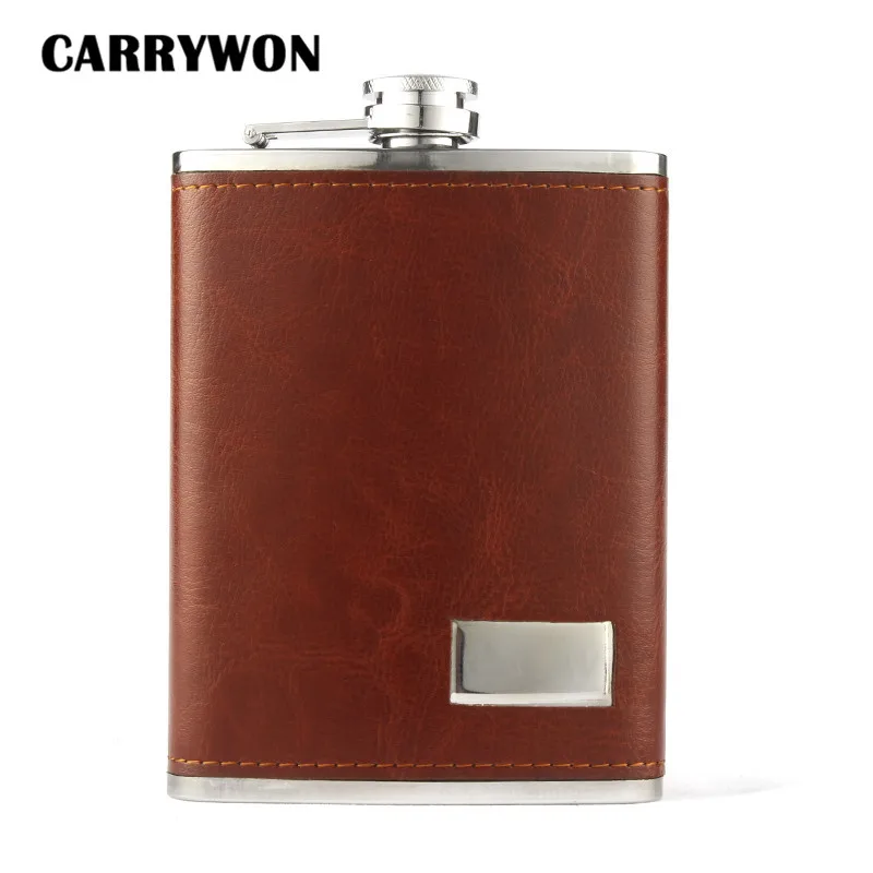 CARRYWON 2017 новая наружная портативная фляжка 8 унций из кожи ГЕРМАНИЯ 304 фляга