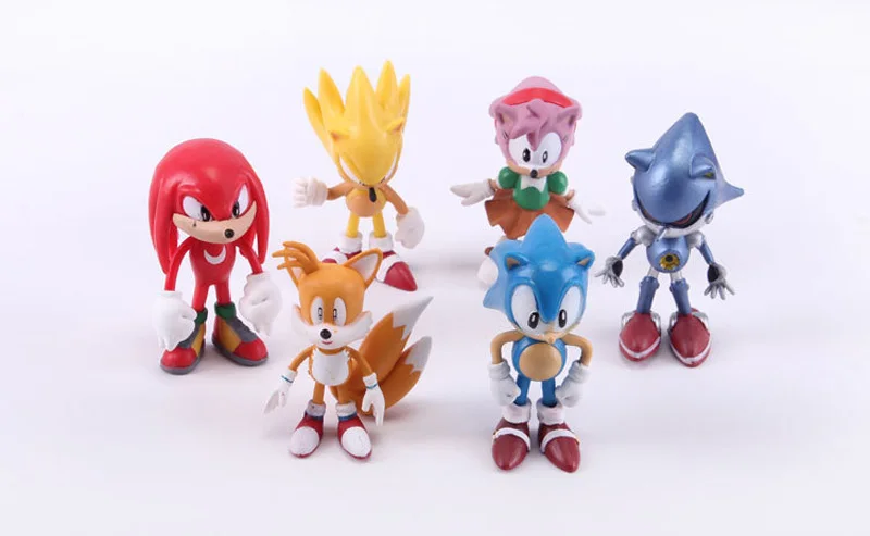 6 шт. Высокое качество X SEGA Sonic the Hedgehog Коллекционная Фигурка модель 2,5 дюймов 6 см игрушка ПВХ персонажи игрушки brinquedos кукла