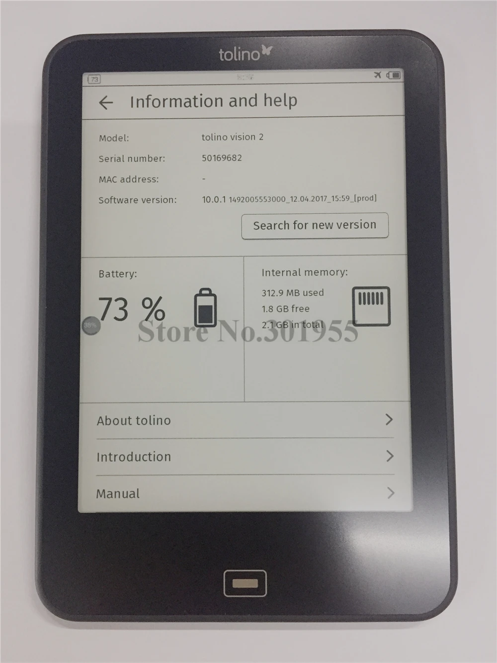 Ежедневный Водонепроницаемый Tolino Vision 2 e reader e-ink 6 дюймов 1024x758 сенсорный экран для чтения электронных книг WiFi Tap2 Обложка для перелистывания страниц
