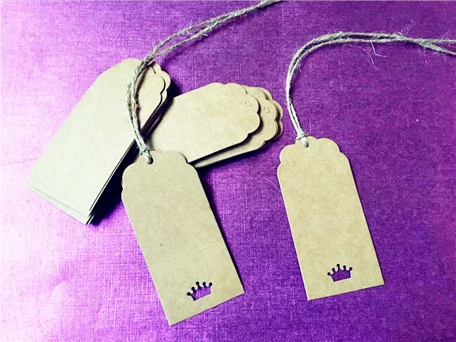 50 шт. крафт императорская корона подарочные бирки свадебное дерево подарок бирка