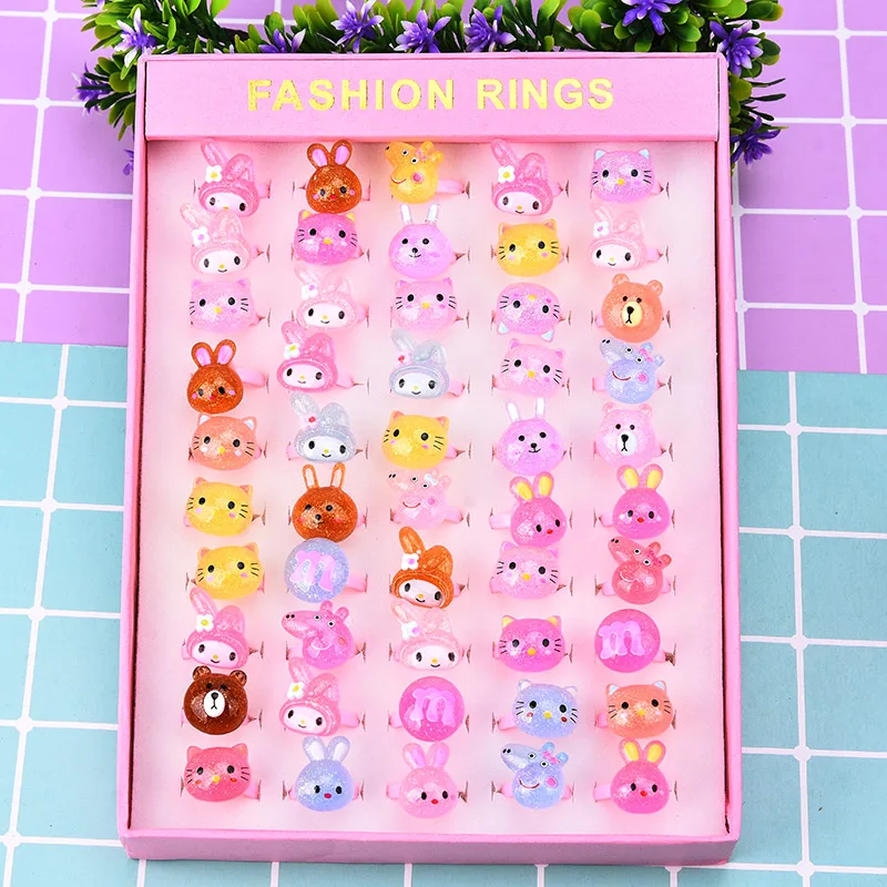 Оптовая продажа 12/36/50/100 шт. Милые смешанные пластиковые Peppa кролик мультфильм