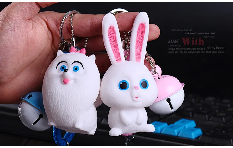 Милый kawaii брелок для ключей мех кролика плюшевый брелок для женщин брелок заяц Автомобильный держатель для ключей кукольный Мешок Подвески подарок плюшевые игрушки для детей