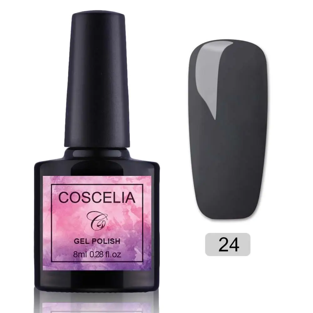 NO.24 COSCELIA 8ML40 цветов УФ гель лак для ногтей маникюрные инструменты для дизайна ногтей долговечный впитывающий гель для ногтей - Цвет: NO.24