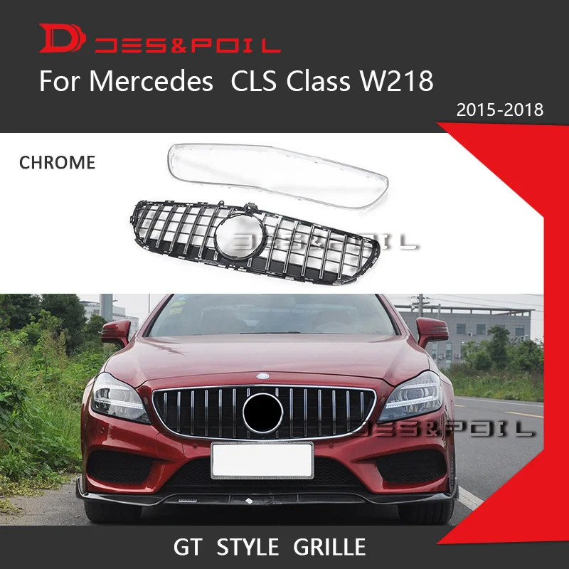 GT гриль вертикальный для Mercedes Benz CLS Class W218 седан Авто Передняя решетка 2012 2018 CLS300